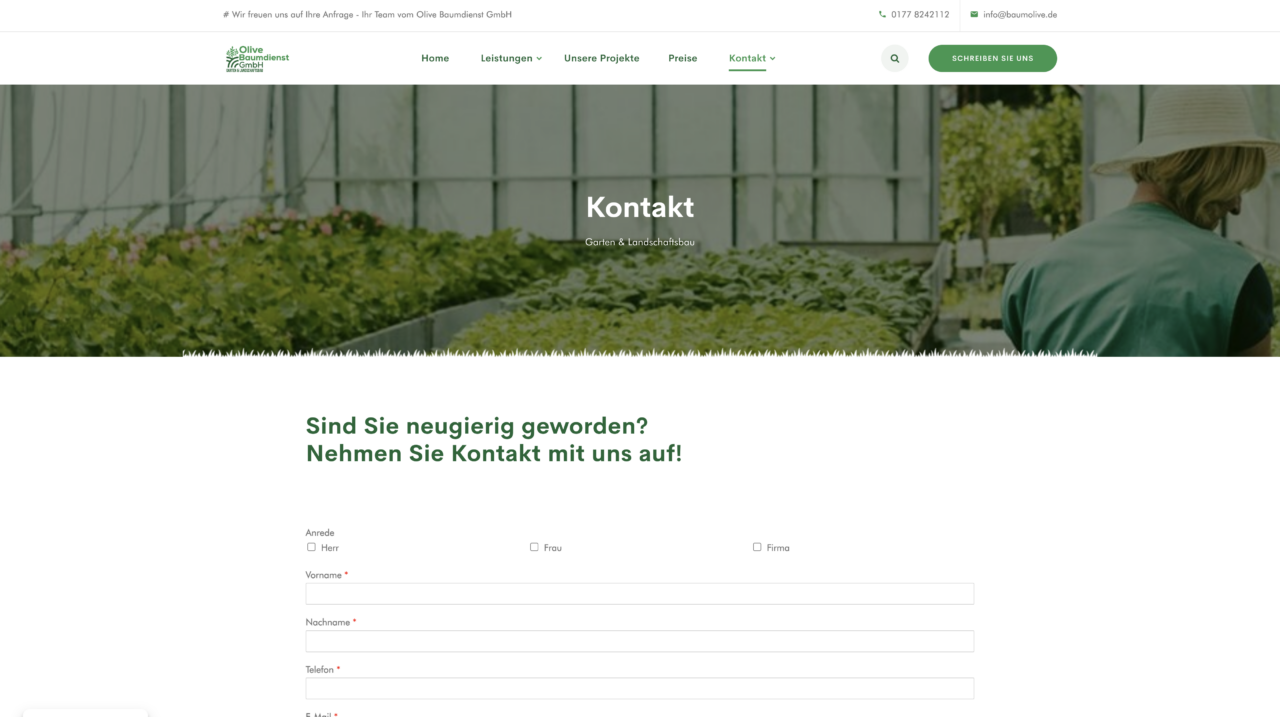 Website Kontakt