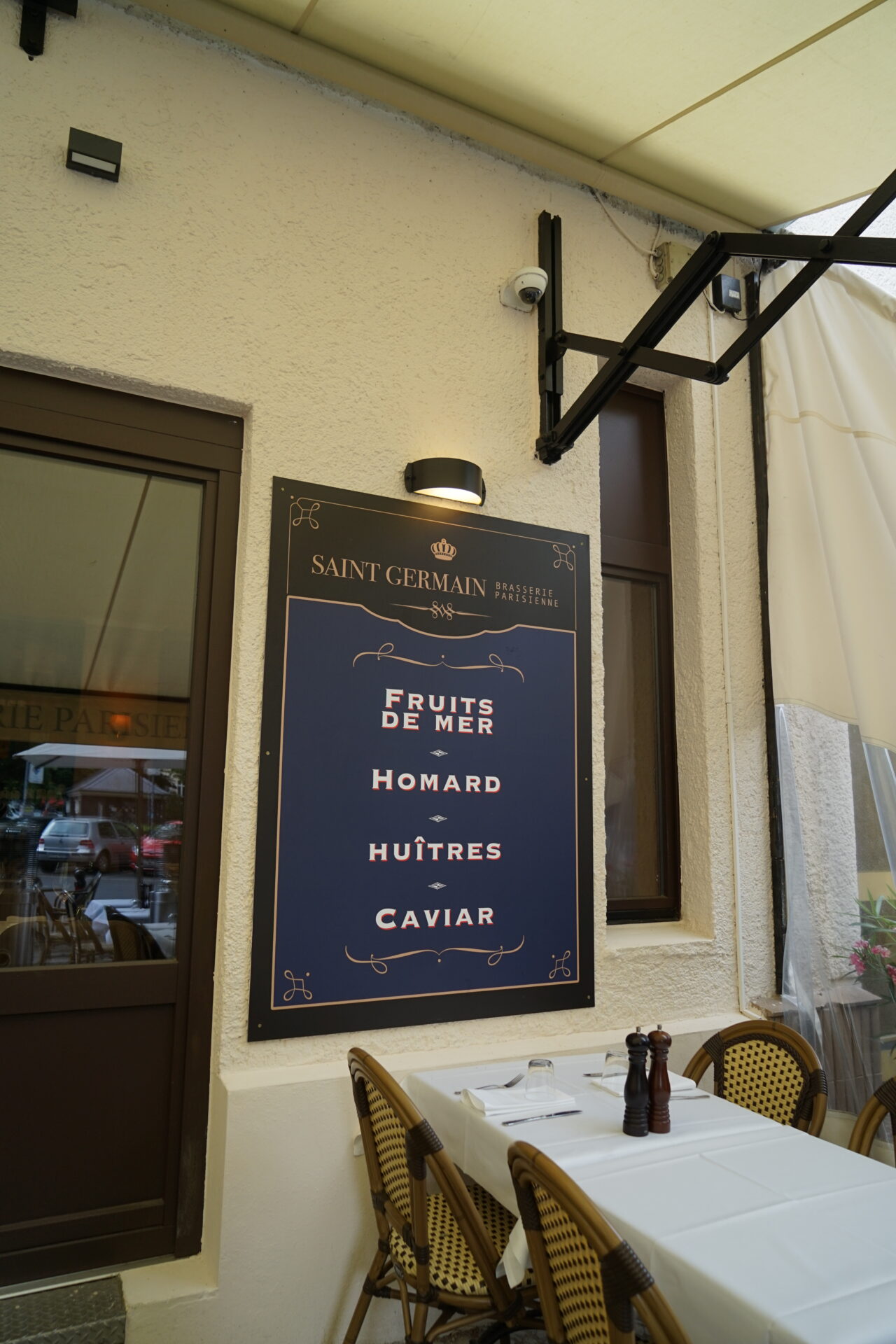 Außenschilder Nahaufnahme