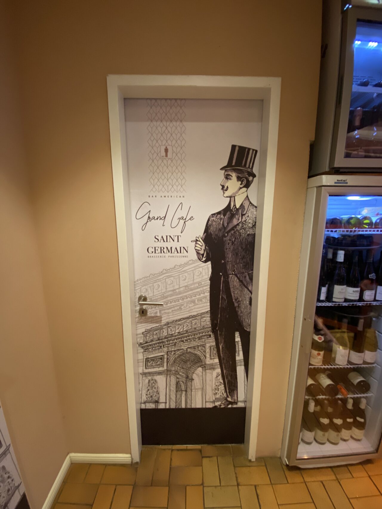 Toilettentür-Folierung Mann